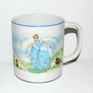 Vintage Disneyland Japan Cinderella Coffee Mug Depicts Characters